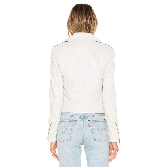 LAMARQUE Donna Leather Jacket in White - Picture 4 of 5